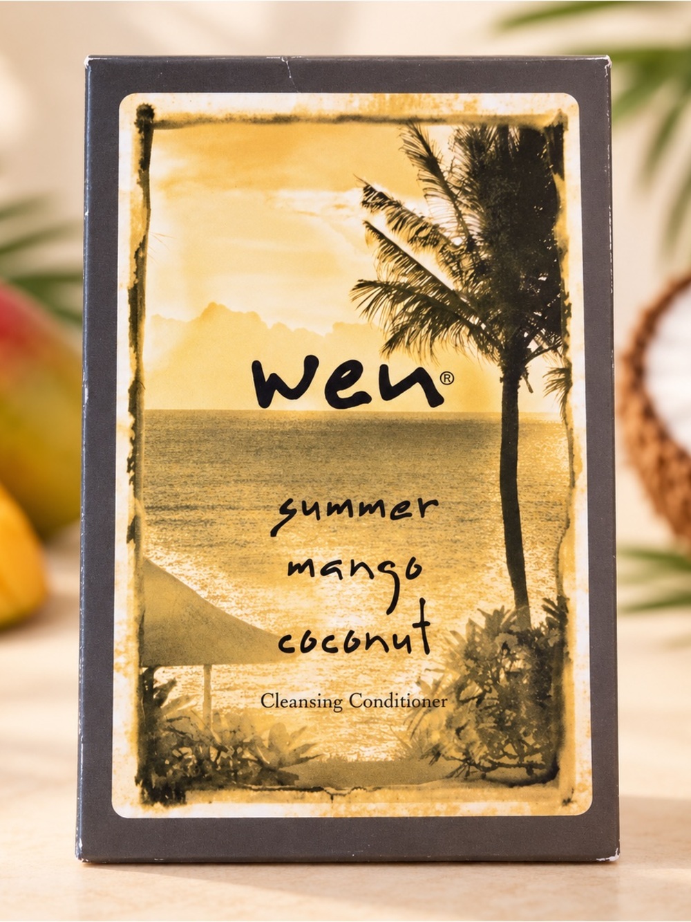 WEN Summer Mango Coconut Cleansing Conditioner - Yellow & Black